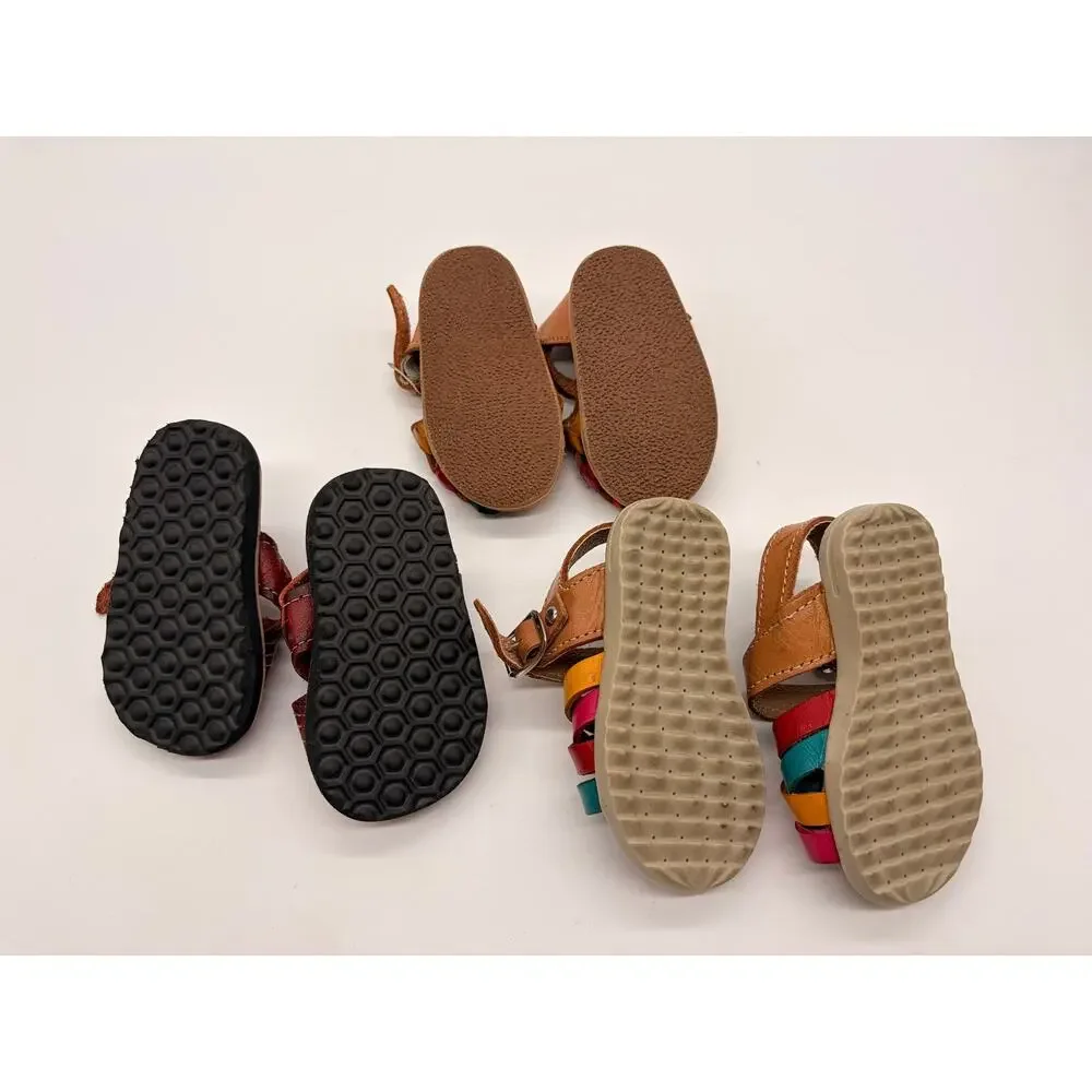 Handmade Mexican Huaraches Traditional Leather Sandals Toddler Size 2 -5 C